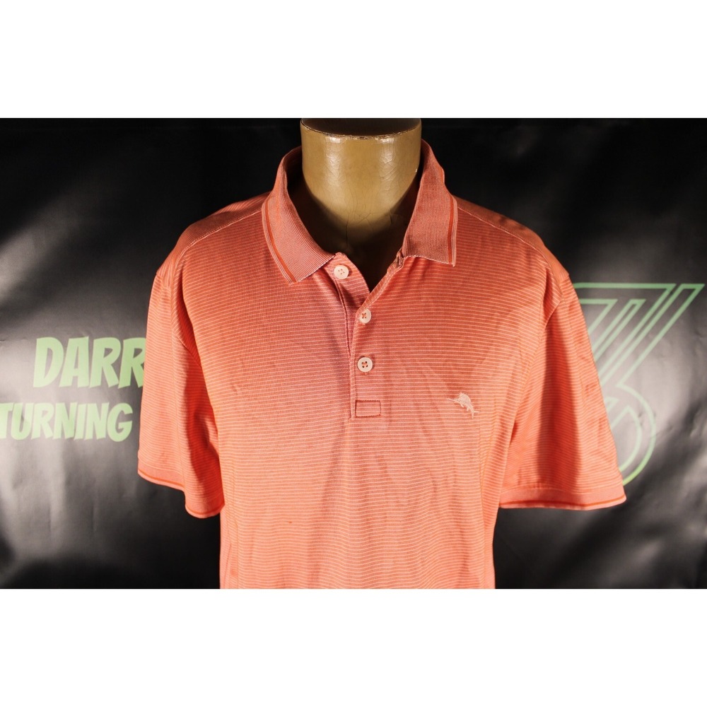 Tommy Bahamas Cotton Golf‎ Polo Size Large Peach